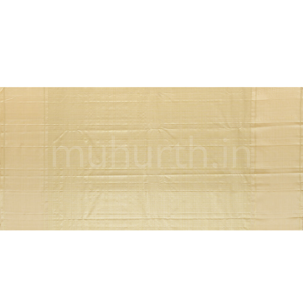Off-White Pure Kanjivaram Silk Saree