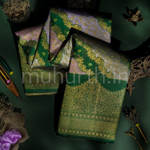 Green Luxury Rangkat Pure Kanjivaram Silk Saree