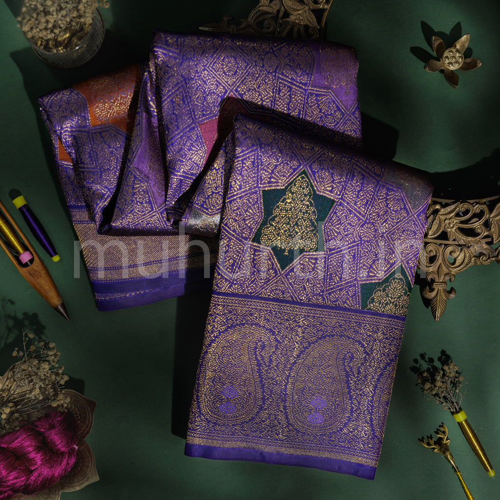 Vijaya Luxury Rangkat Kanjivaram Silk Saree