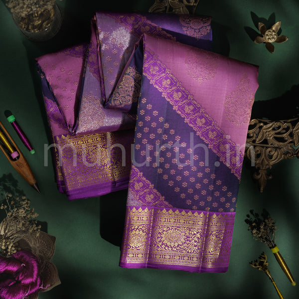 Meenakshi Pure Luxury Rangkat Kanjivaram Silk Saree