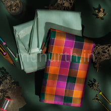Load image into Gallery viewer, Rexona 8 Kol Kanjivaram Silk Saree with Paalum Pazhamum Checks