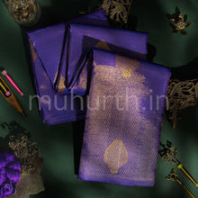 Load image into Gallery viewer, Violet Pure Kanjivaram Silk Saree