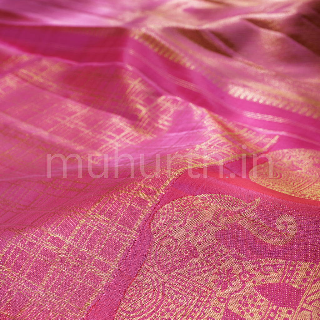 Pink Pure Kanjivaram Silk Saree   