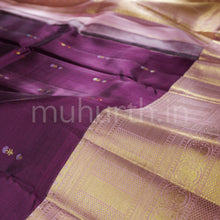 Load image into Gallery viewer, Magenta Pure Kanjivaram Silk Saree with Pink