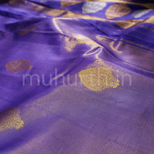 Load image into Gallery viewer, Violet Pure Kanjivaram Silk Saree