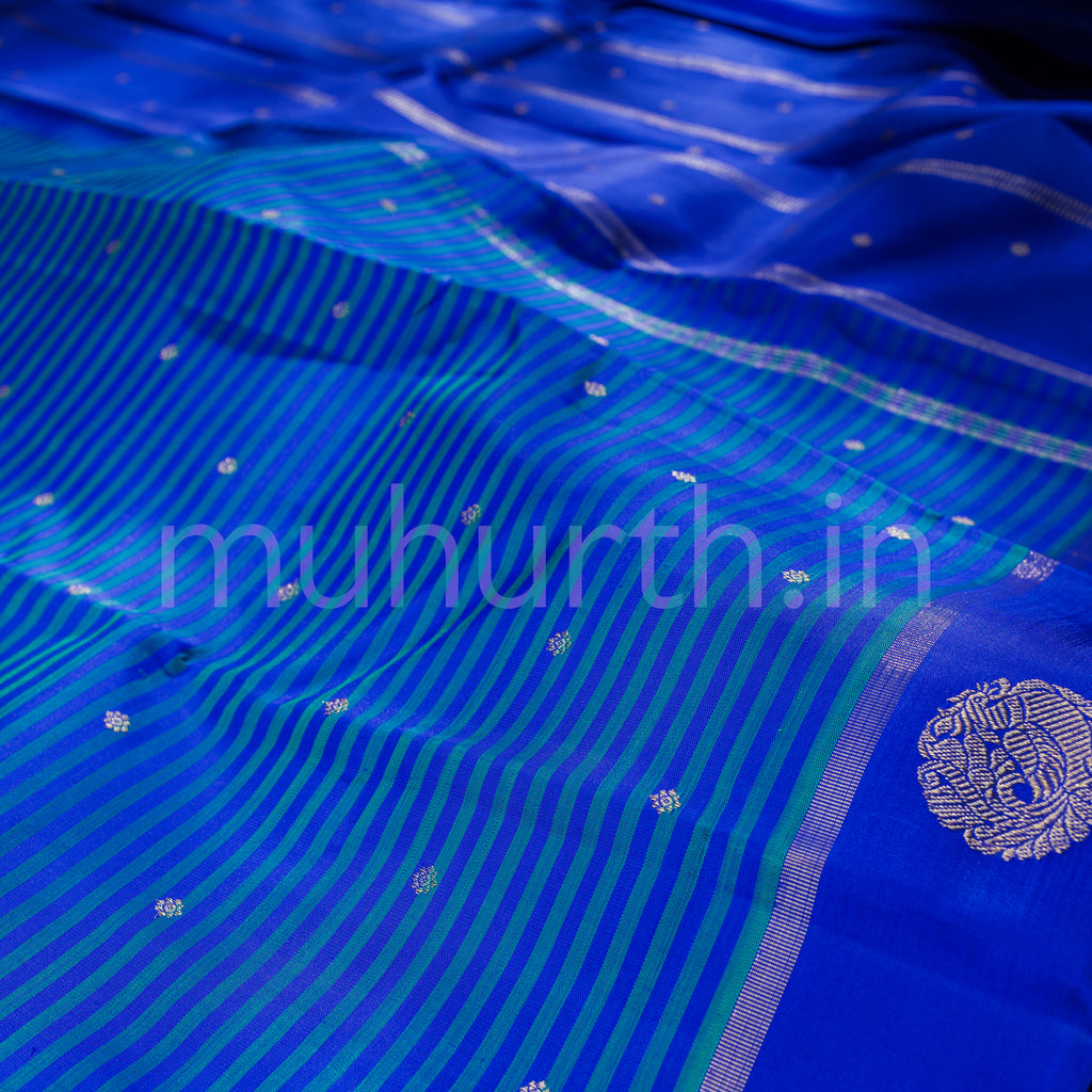 Violet Tiratchai Pure Zari Kanjivaram Silk Saree