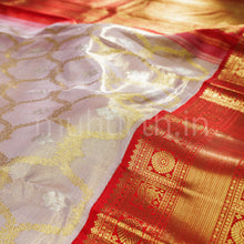 Load image into Gallery viewer, Pink Tissue Kanjivaram Silk Saree with Bright Red