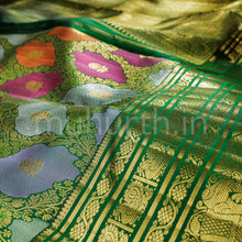 Load image into Gallery viewer, Green Luxury Rangkat Kanjivaram Silk Saree