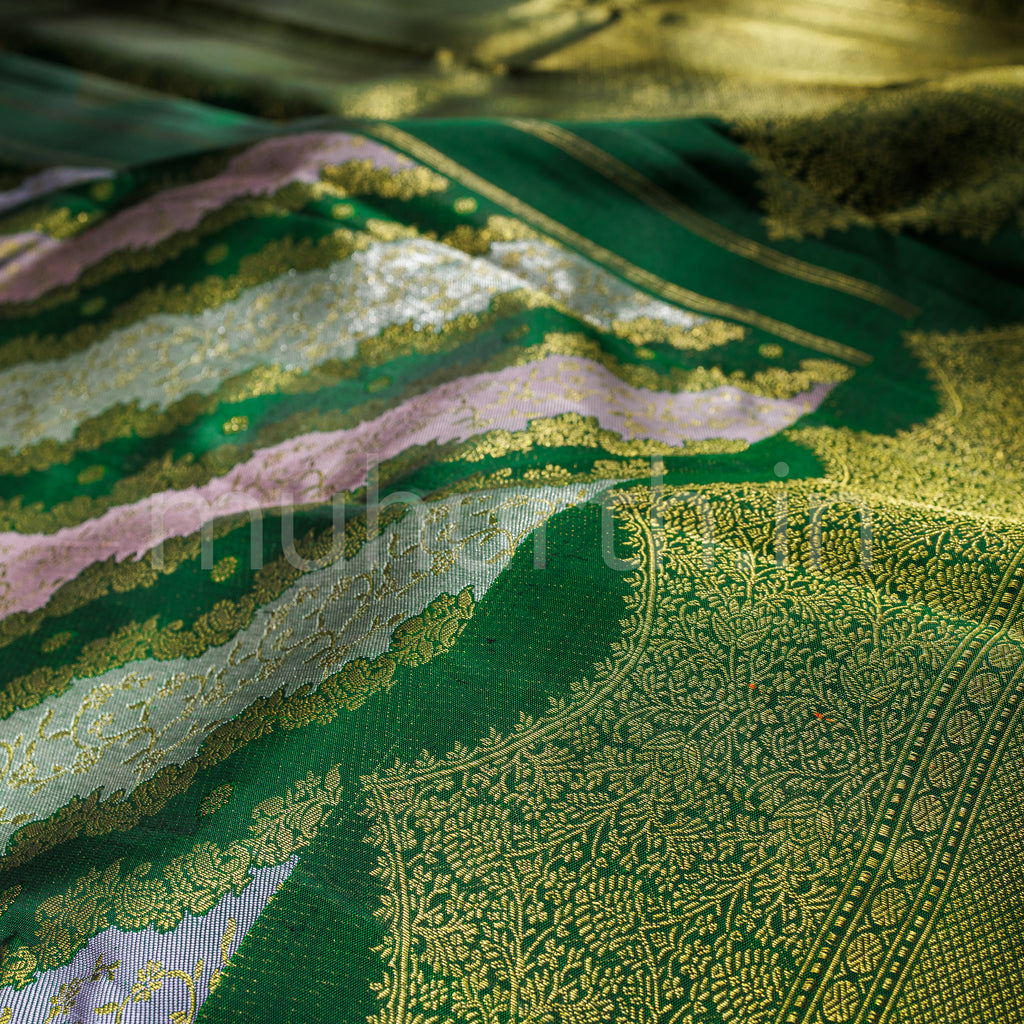 Green Luxury Rangkat Pure Kanjivaram Silk Saree