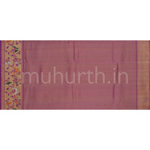 Load image into Gallery viewer, Orange Meenakari Kanjivaram Silk Saree with Magenta