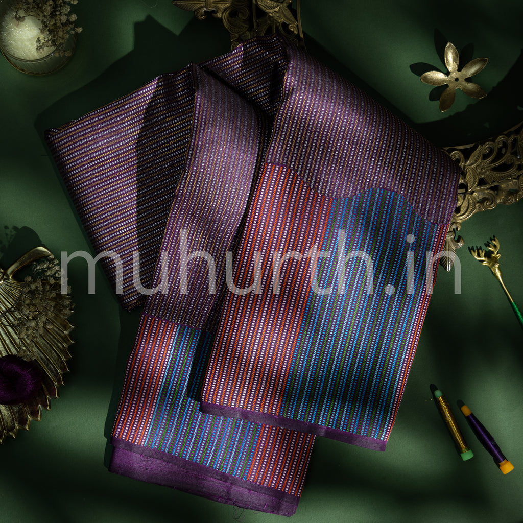 Dark Magenta Kanjivaram Silk Saree