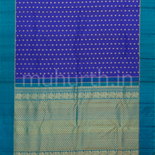Load image into Gallery viewer, Violet Pure Kanjivaram Silk Saree with Rama Green