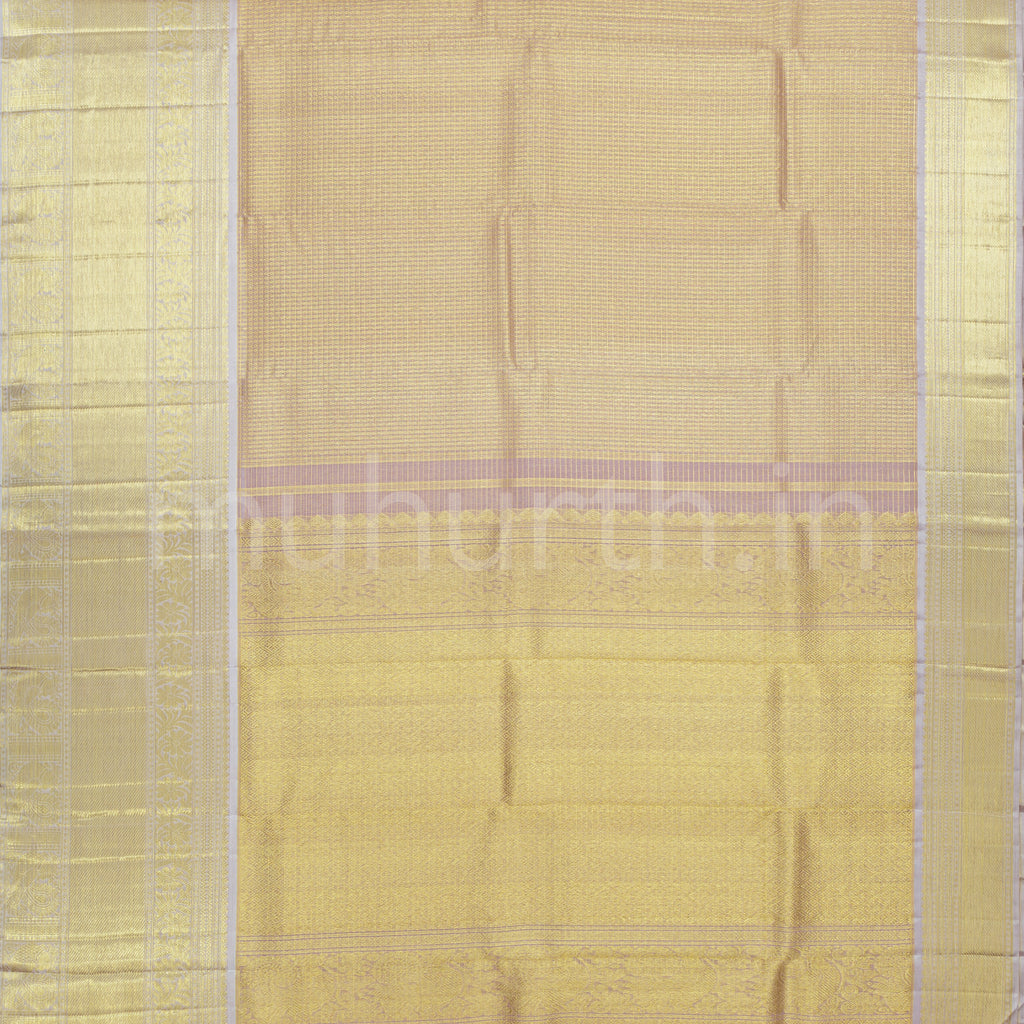 Light Brown Organza Tissue Kanjivaram Silk Saree