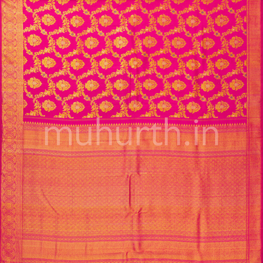 Rani Pink Kanjivaram Silk Saree