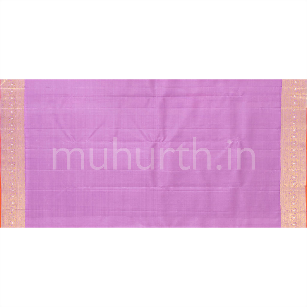 Magenta Kanjivaram Silk Saree with Lavender