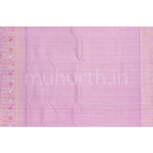 Load image into Gallery viewer, Off-White Kanjivaram Silk Saree with Lavender