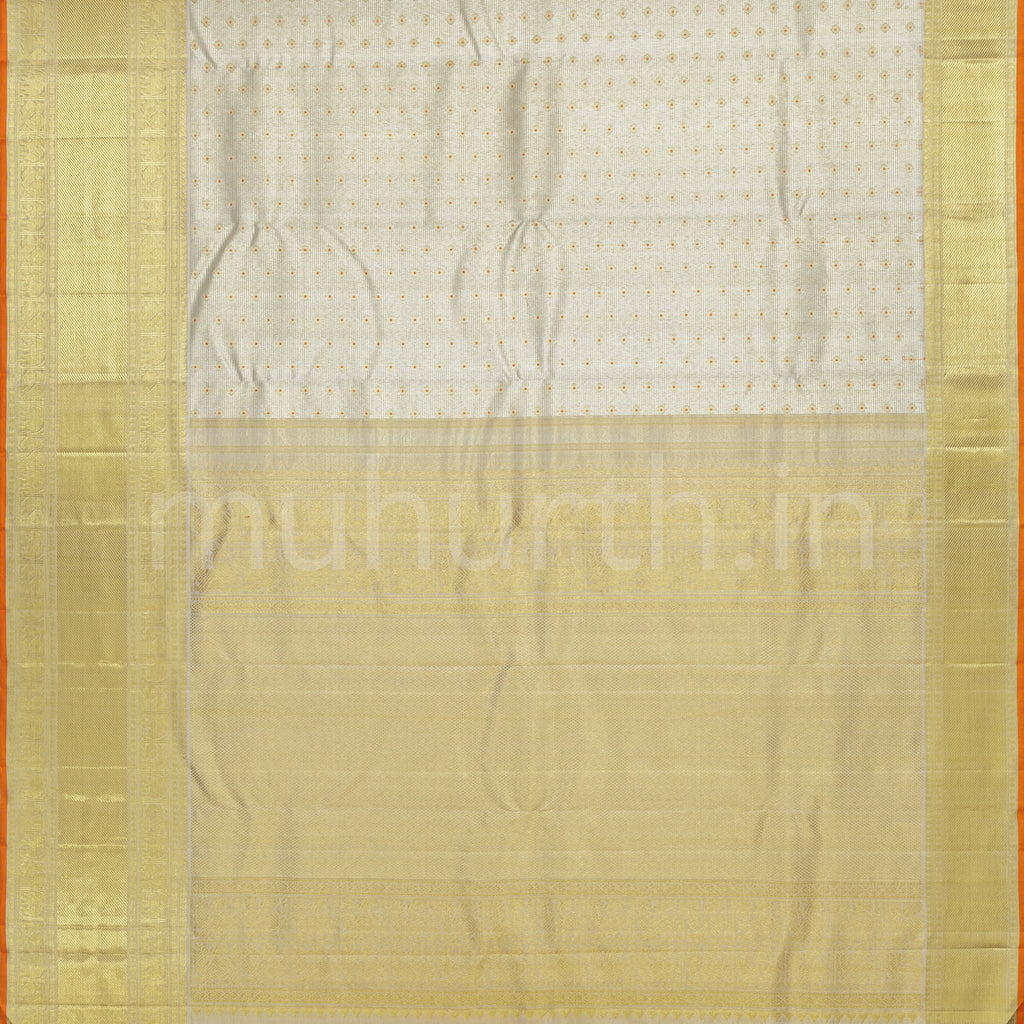 Off White Tissue Kanjivaram Silk Saree