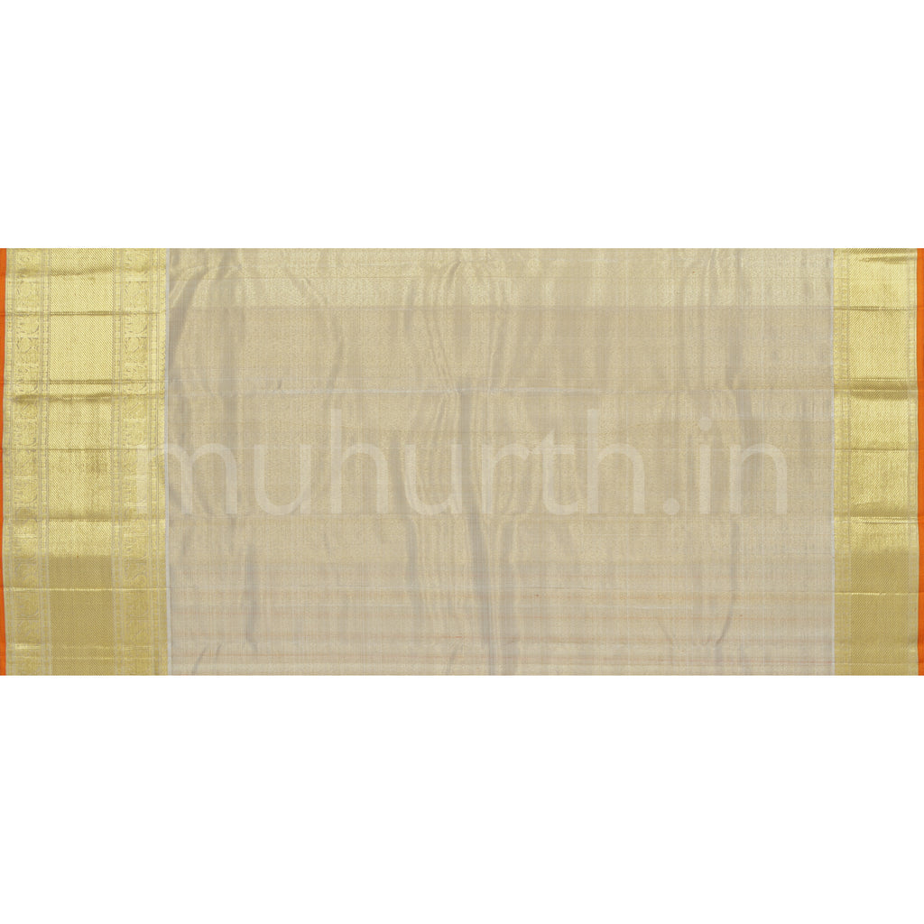 Off White Tissue Kanjivaram Silk Saree