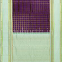 Load image into Gallery viewer, Magenta Pure Kanjivaram Silk Saree with Light Turquoise