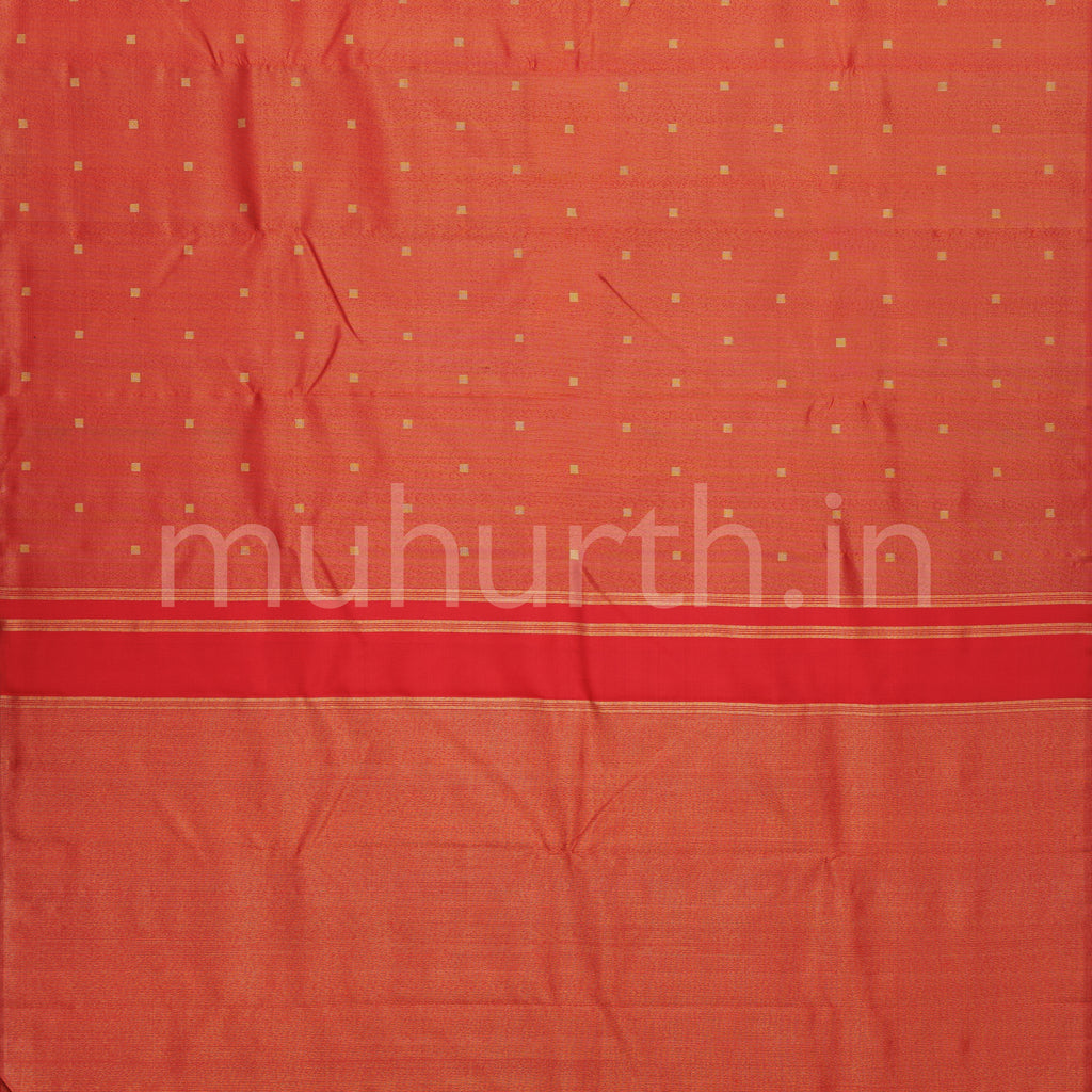 Bright Red Pure Zari Tissue Kanjivaram Silk Saree