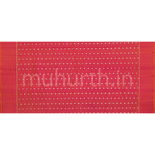 Load image into Gallery viewer, Magenta Pure Kanjivaram Silk Saree with Orange Rose