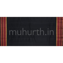 Load image into Gallery viewer, Mustard Pure Kanjivaram Silk Saree with Black