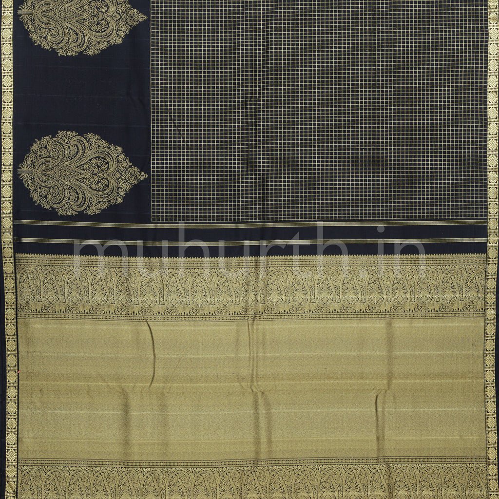 Black Pure Kanjivaram Silk Saree