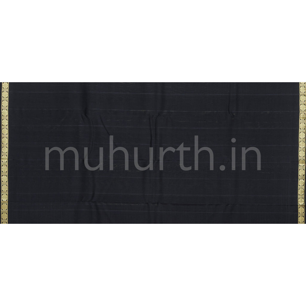 Black Pure Kanjivaram Silk Saree