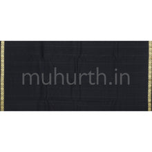 Load image into Gallery viewer, Black Pure Kanjivaram Silk Saree