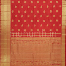 Load image into Gallery viewer, Bridal Red Vaira Oosi Kanjivaram Silk Saree