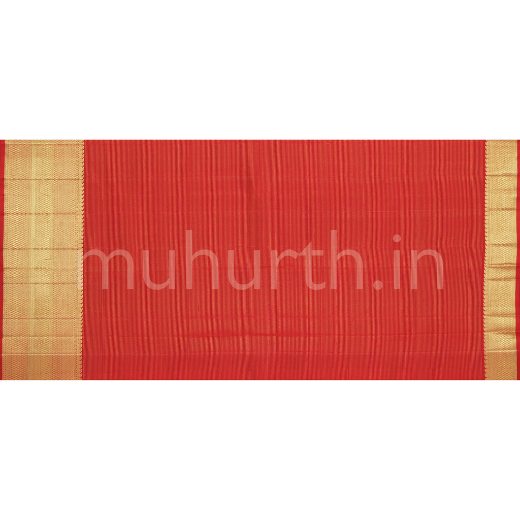 Bridal Red Vaira Oosi Kanjivaram Silk Saree