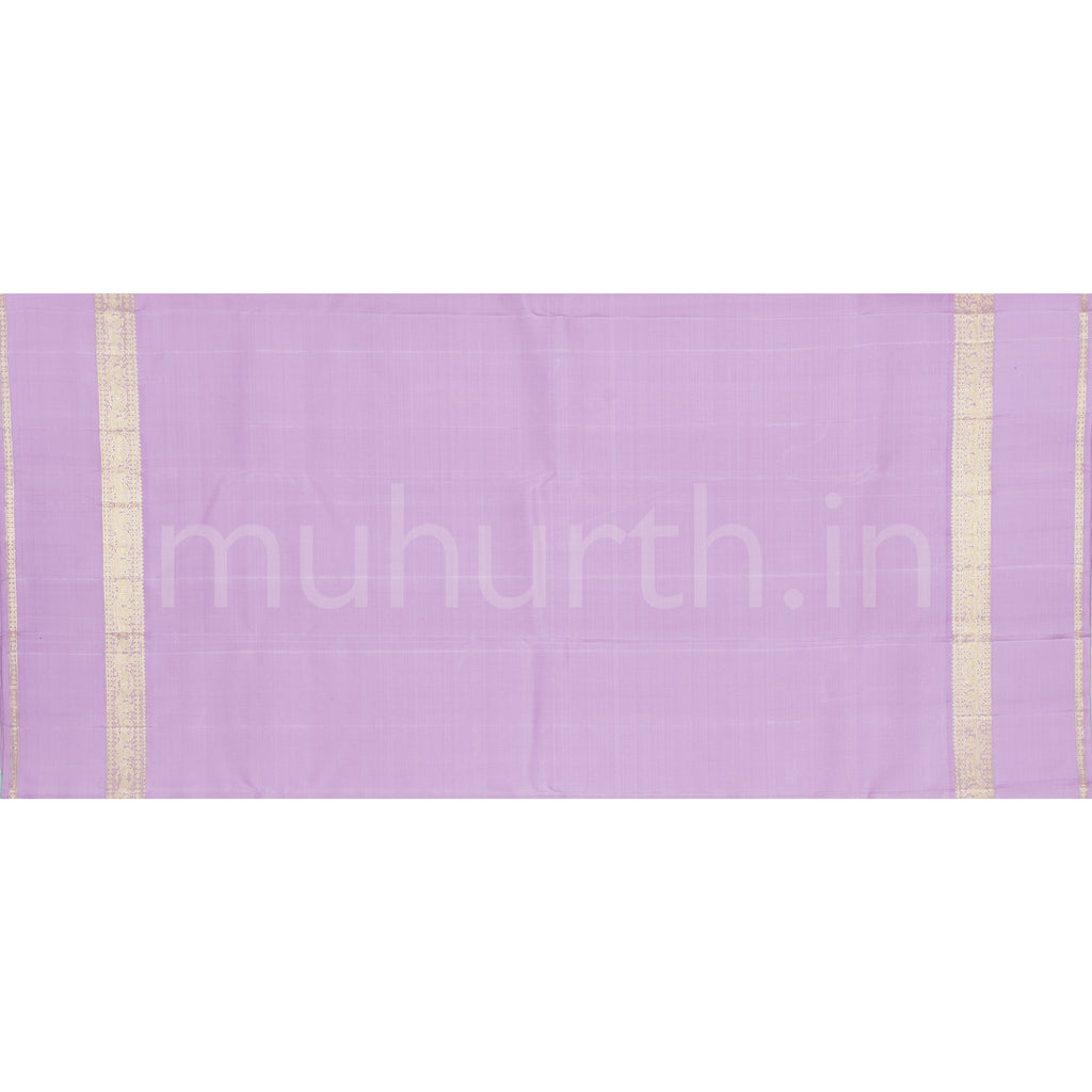 Rani Rose Pure Zari Kanjivaram Silk Saree with Lavender