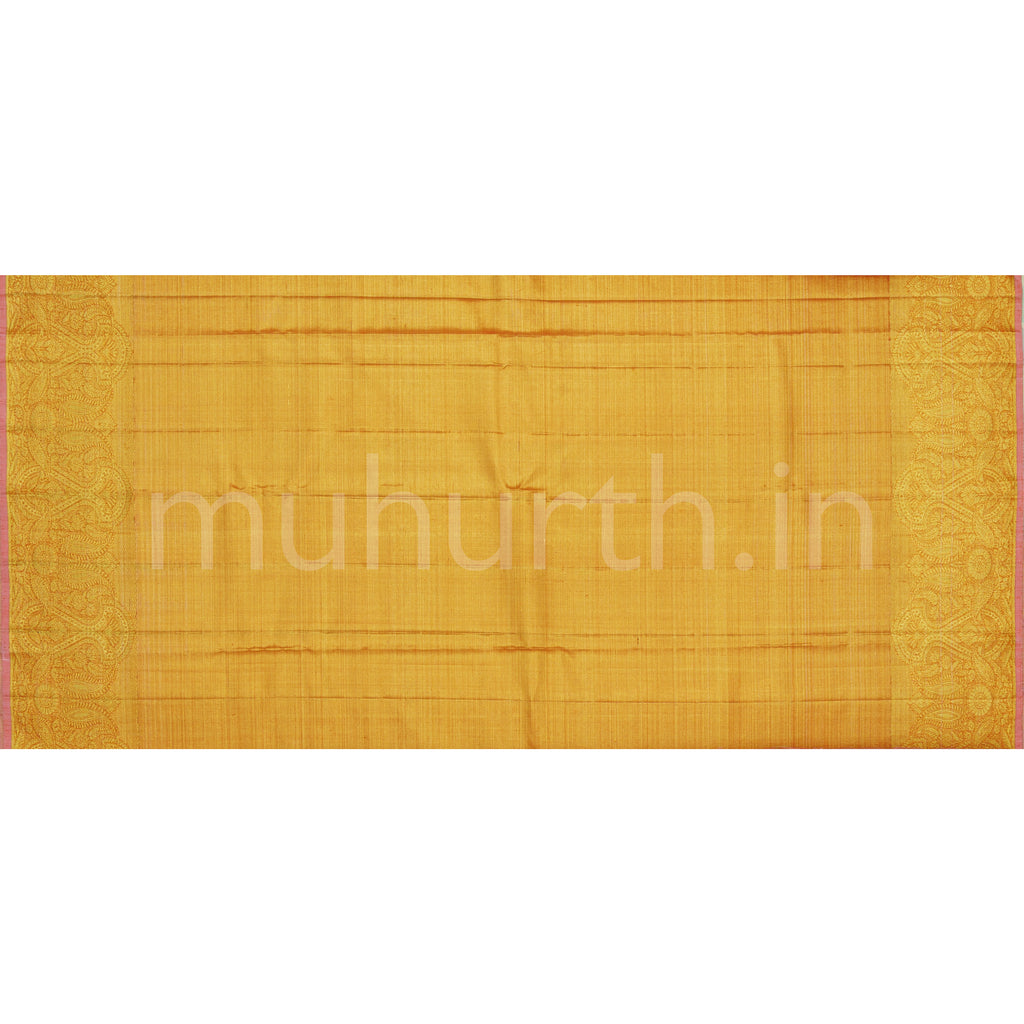 Orange Rangkat Tissue Luxury Kanjivaram Silk Saree