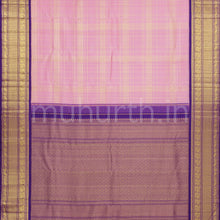Load image into Gallery viewer, Pink Kora Kanjivaram Silk Saree with Meenakshi
