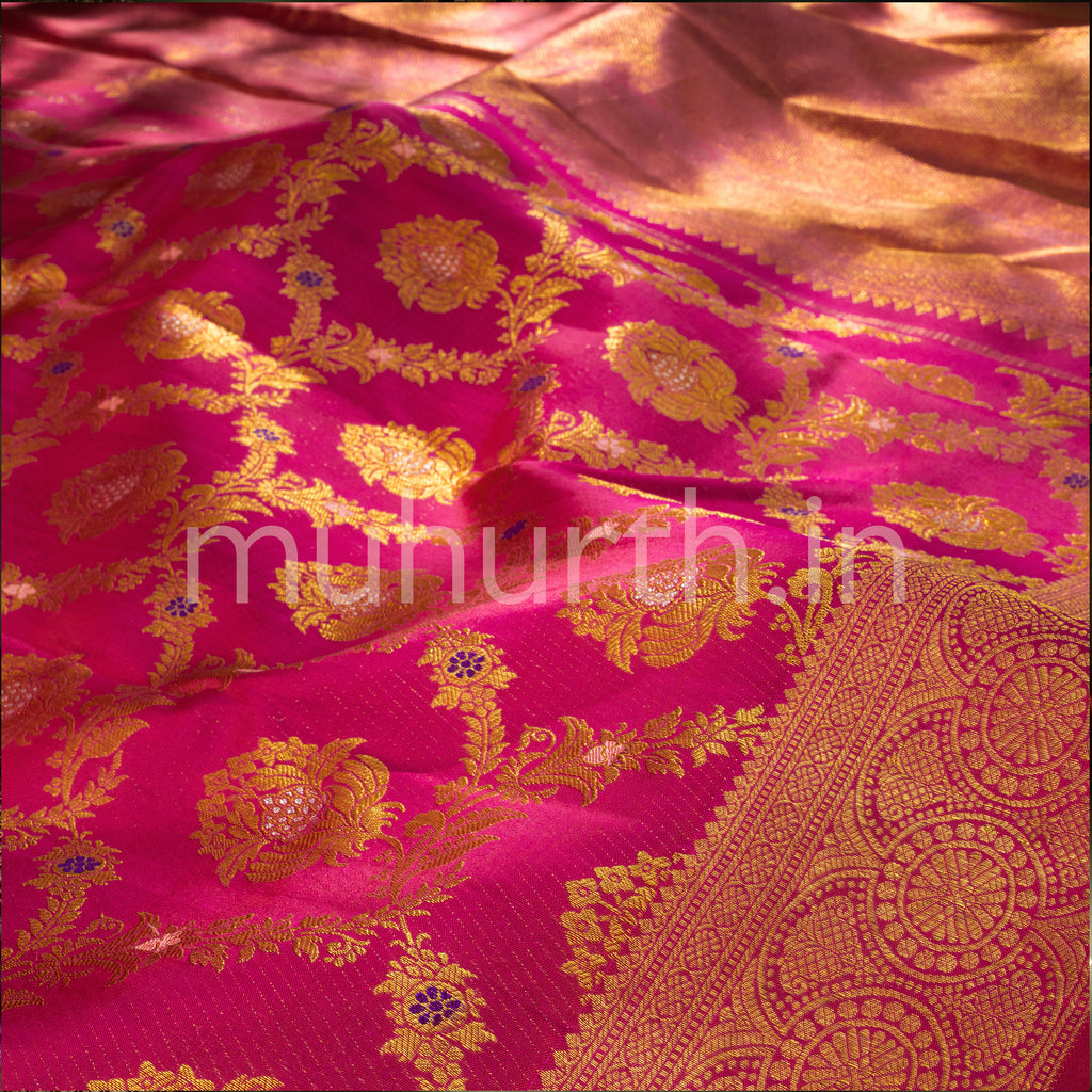 Rani Pink Kanjivaram Silk Saree