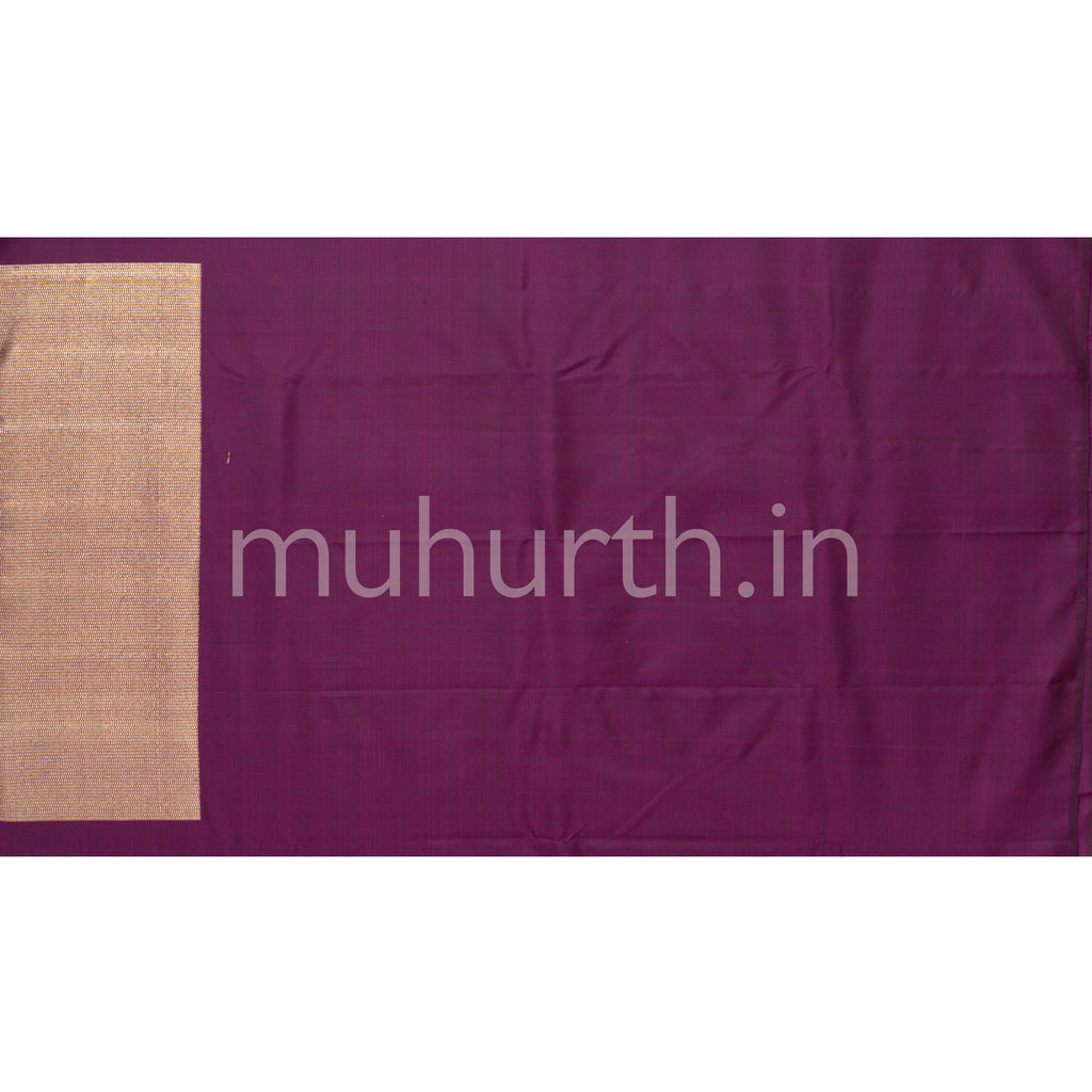 Dark Magenta Kanjivaram Silk Saree