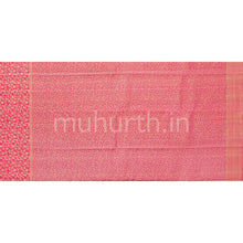 Load image into Gallery viewer, Rama Green Kanjivaram Silk Saree with Bright Peach