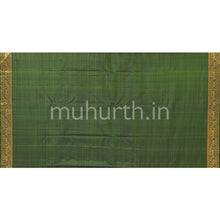 Load image into Gallery viewer, Peacock Dark Green Kanjivaram Silk Saree