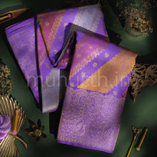 Load image into Gallery viewer, Dark Lavender Luxury Rangkat Pure Kanjivaram Silk Saree