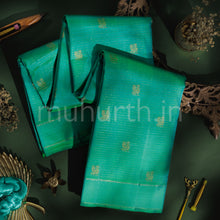 Load image into Gallery viewer, Sea Green Pure Zari Kanjivaram Silk Saree
