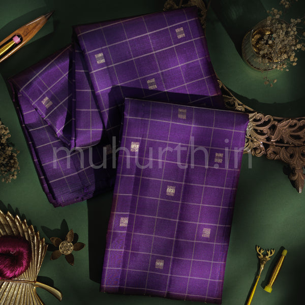Dark Meenakshi Pure Zari Kanjivaram Silk Saree