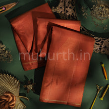 Load image into Gallery viewer, Rust Brown Pure Zari Kanjivaram Silk Saree