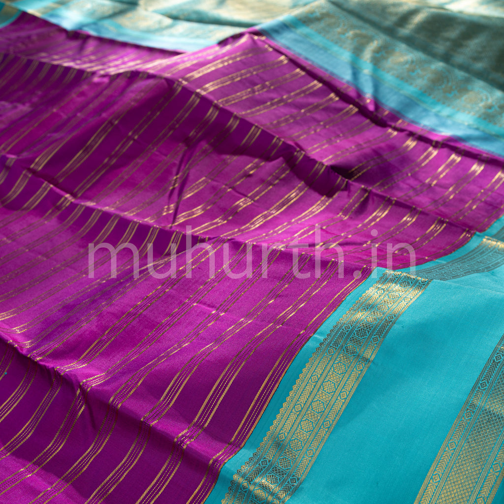 Magenta Kanjivaram Silk Saree with Rexona