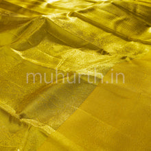 Load image into Gallery viewer, Golden Mustard Tissue Kanjivaram Silk Saree