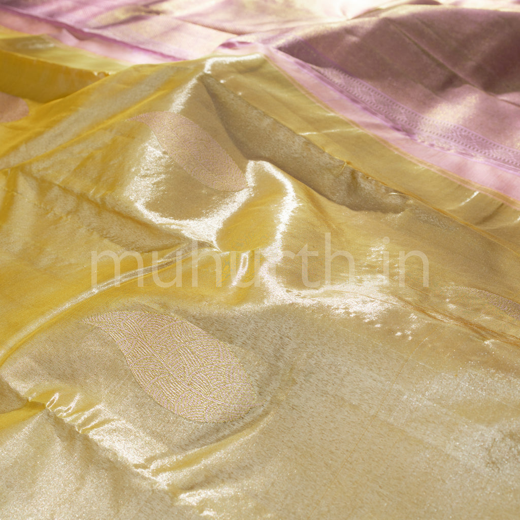 Light Mustard Kanjivaram Silk Saree