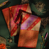Bright Red Luxury Rangkat Pure Kanjivaram Silk Saree
