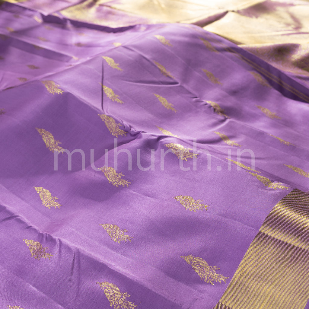 Lavender Kanjivaram Silk Saree