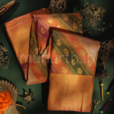 Orange Luxury Rangkat Pure Kanjivaram Silk Saree