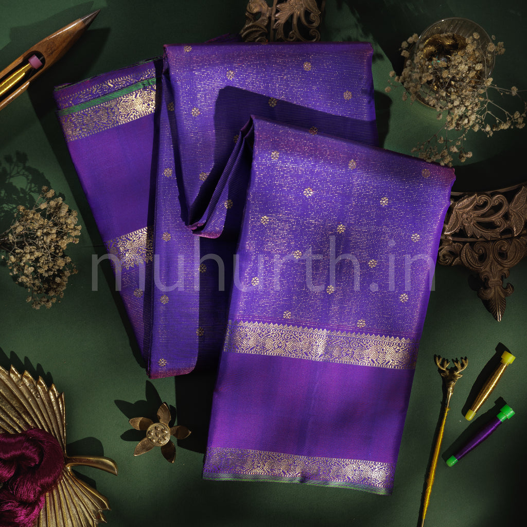 Meenakshi Vaira Oosi Pure Zari Kanjivaram Silk Saree