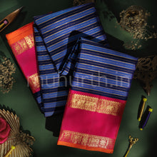 Load image into Gallery viewer, Vijaya Lavender Pure Zari Kanjivaram Silk Saree with Rose